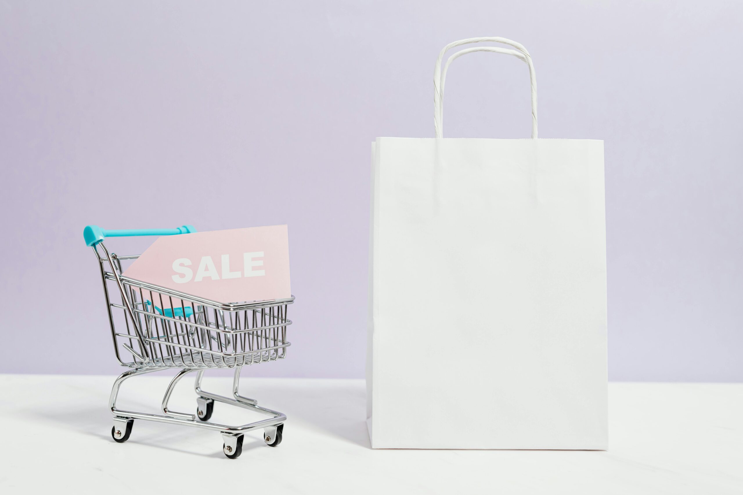 shopping cart, laptop, sale
