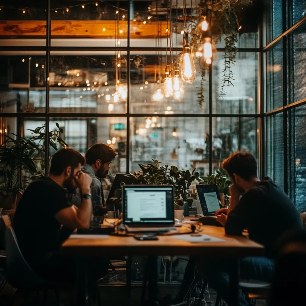 tech startup, people working